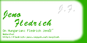 jeno fledrich business card